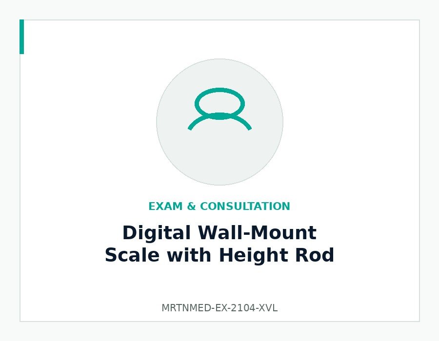 Digital Wall-Mount Scale with Height Rod - MRTNMED-EX-2104-XVL