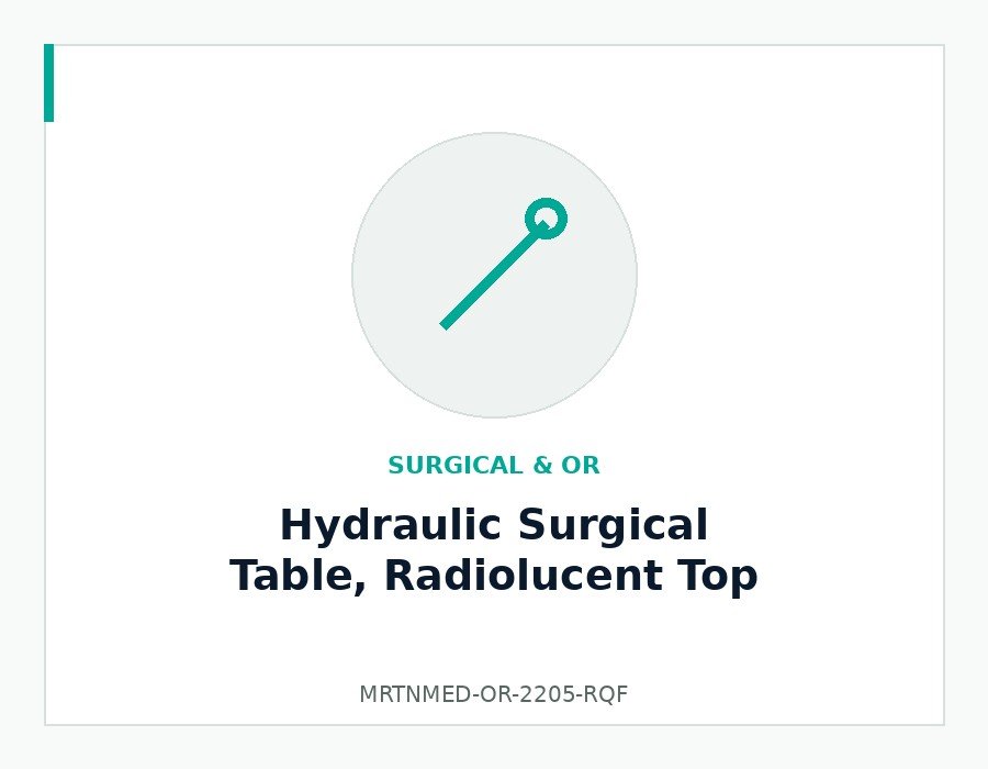Hydraulic Surgical Table, Radiolucent Top - MRTNMED-OR-2205-RQF