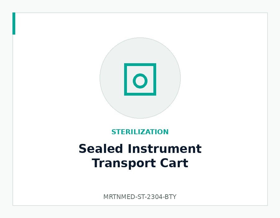 Sealed Instrument Transport Cart - MRTNMED-ST-2304-BTY